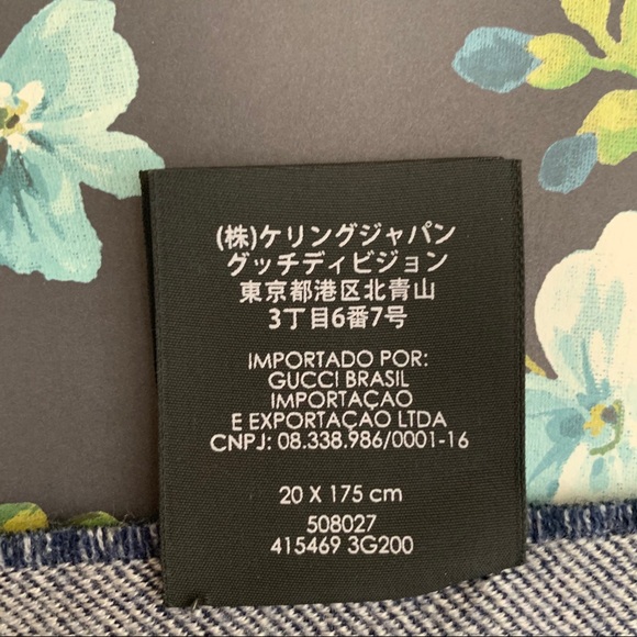 Gucci Midnight blue bloom minorophin scarf/wrap - Picture 7 of 7